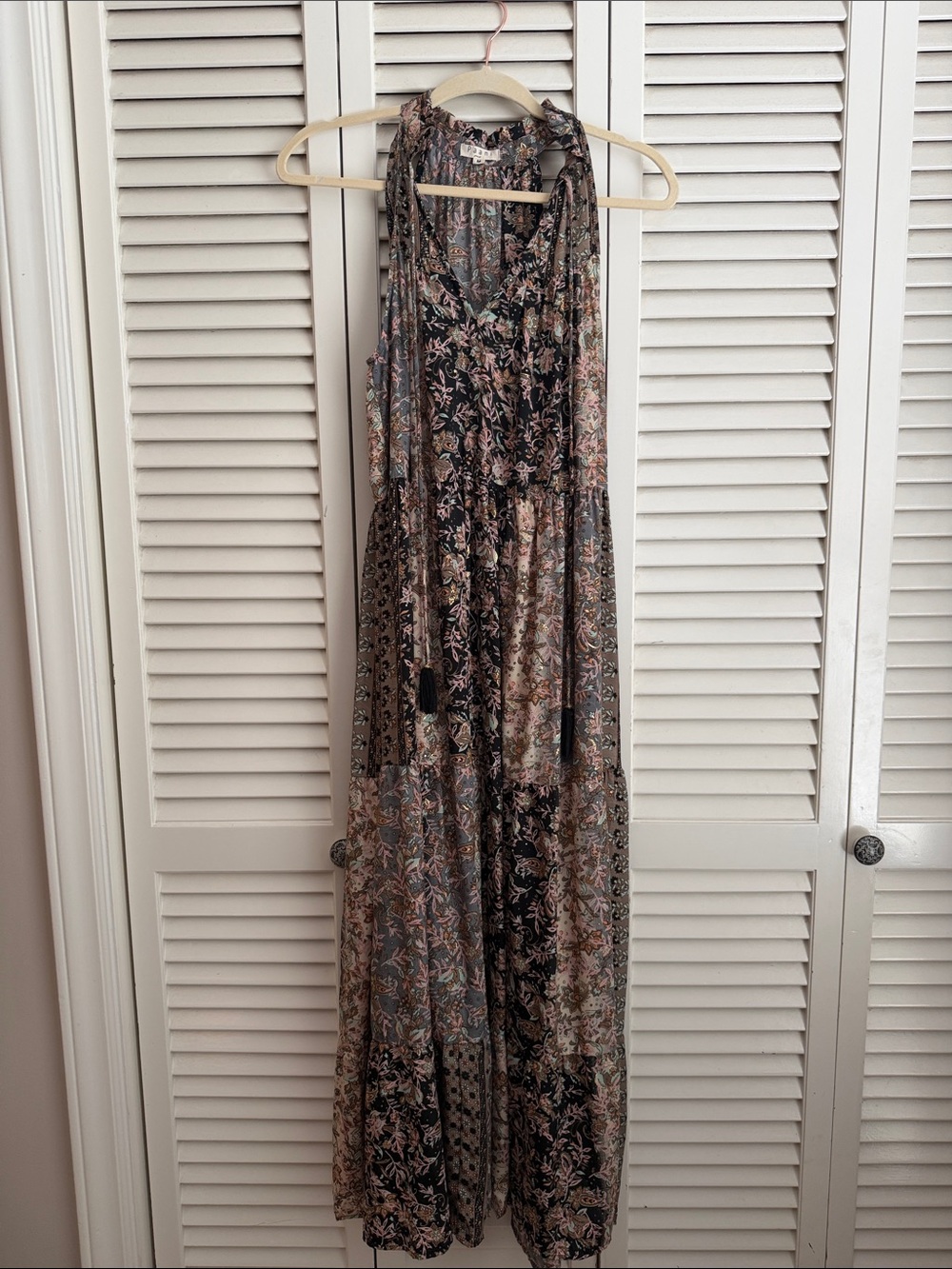 Paani Boho Floral Maxi Jumpsuit in Multicolor